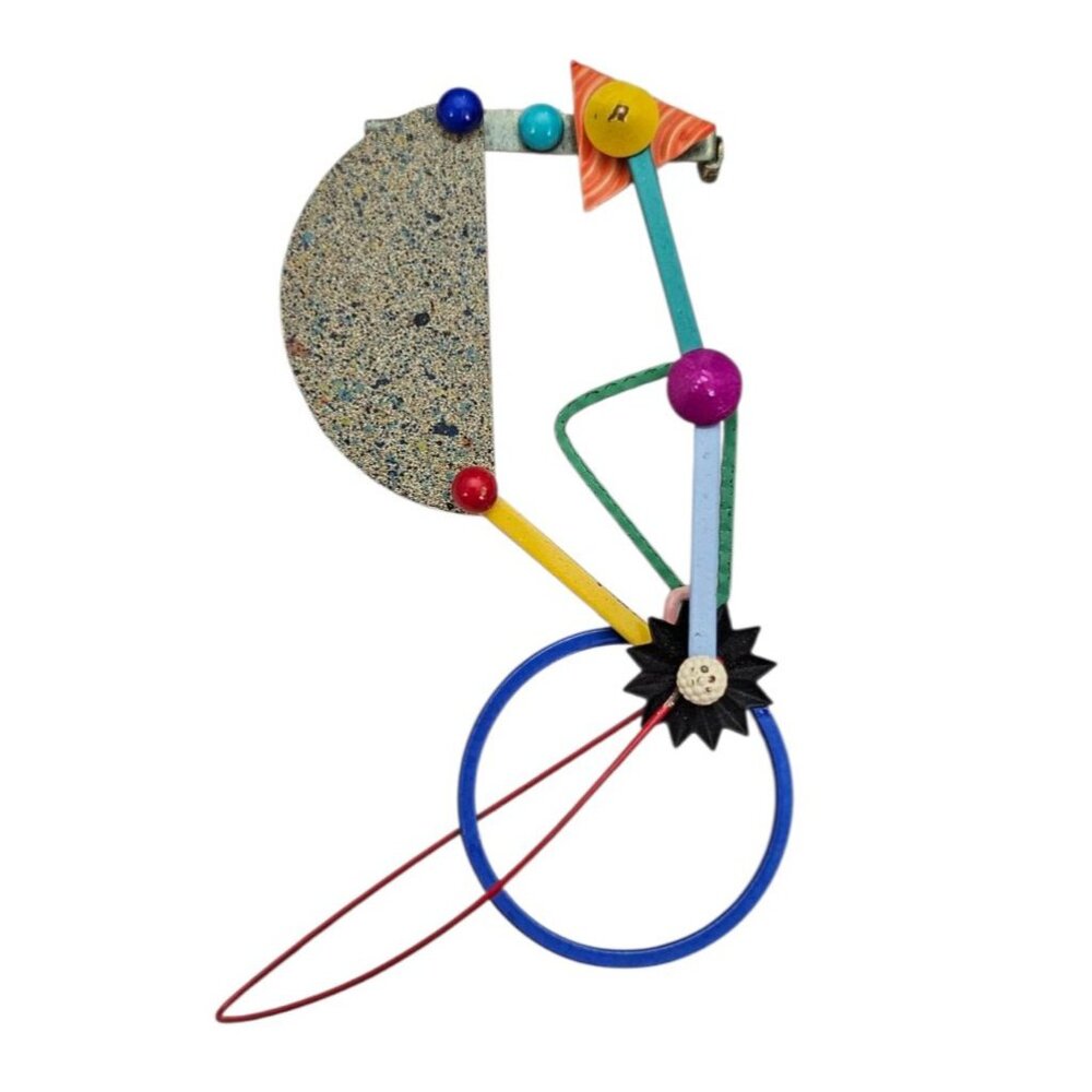 Eve Kaplin Kinetic Brooch Moveable Colorful Wearable Art Pin